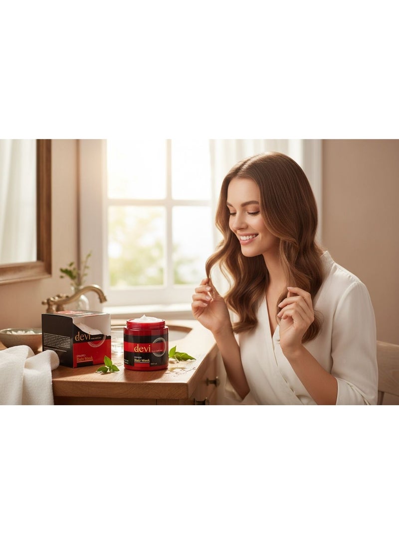 Devi Keratin Hair Mask, Zero Sodium Intensive Treatment for Damaged and Frizzy Hair (500g) - Image 2